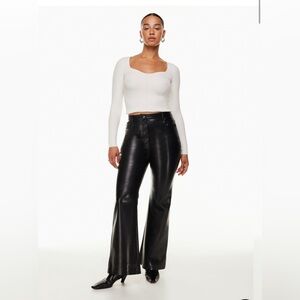 Aritzia-Melina Flare vegan leather pants (brand wilfred)
